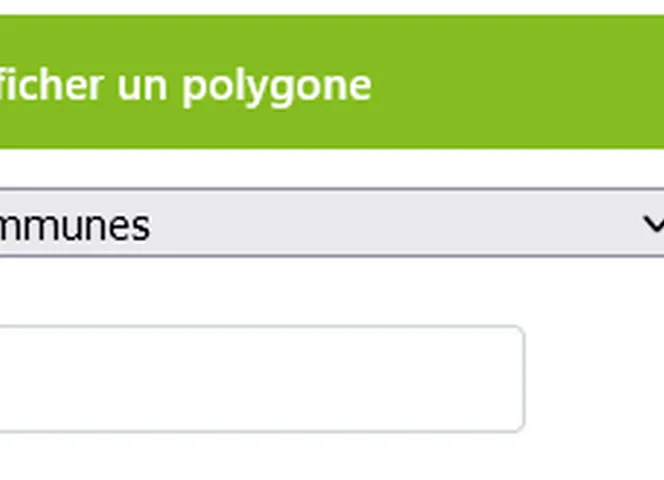 sélection d’un polygone dans la plateforme