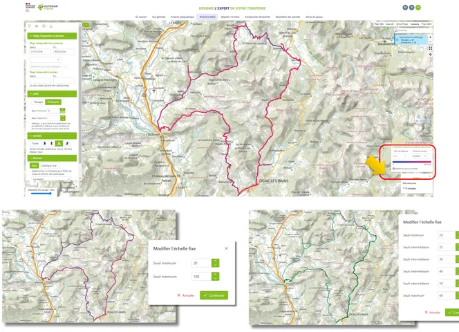 paramétrage de l’échelle fixe dans plateforme